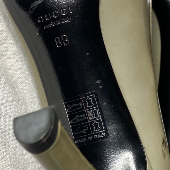 Gucci Grey Patent Leather Heels w/ Ribbon! So Fab! - Picture 5 of 7